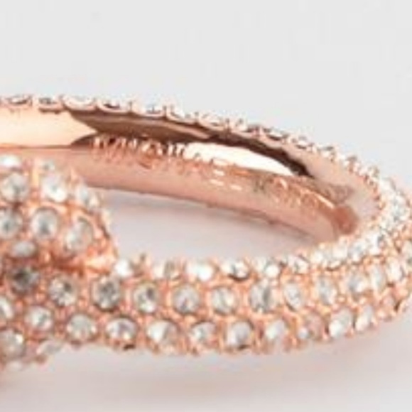 Michael Kors Brilliance Crystal Rose Knot Ring 7 - Picture 4 of 5